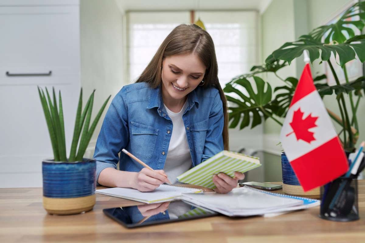 Students studying